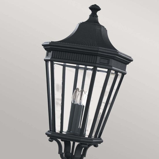 Elstead Cotswold Lane Außen-Stehleuchte E14 3-fach 257cm Schwarz IP44