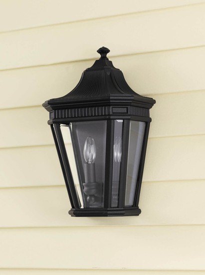 Elstead Cotswold Lane Außen-Wandleuchte E14 2-fach 41cm Schwarz IP44