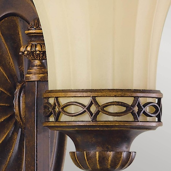 Elstead Drawing Room Wandleuchte E27 25cm Walnuss