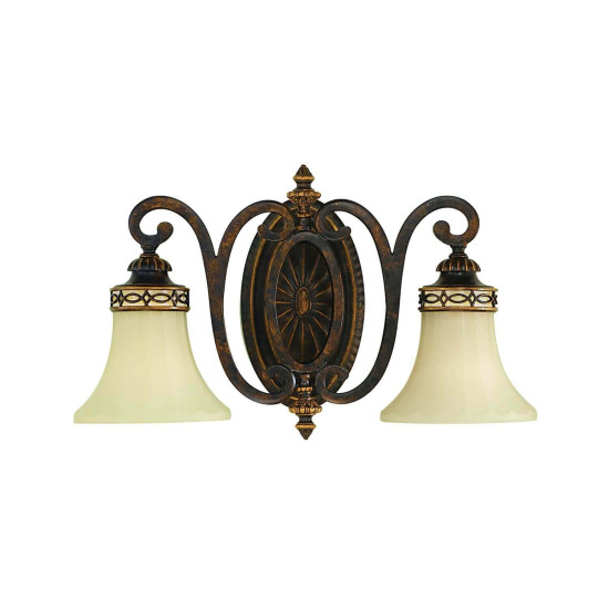 Elstead Drawing Room Wandleuchte E27 2-fach 25cm Walnuss