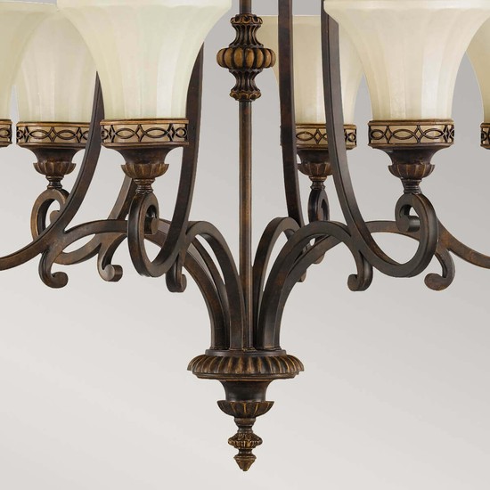 Elstead Drawing Room Kronleuchter E27 6-fach Walnuss