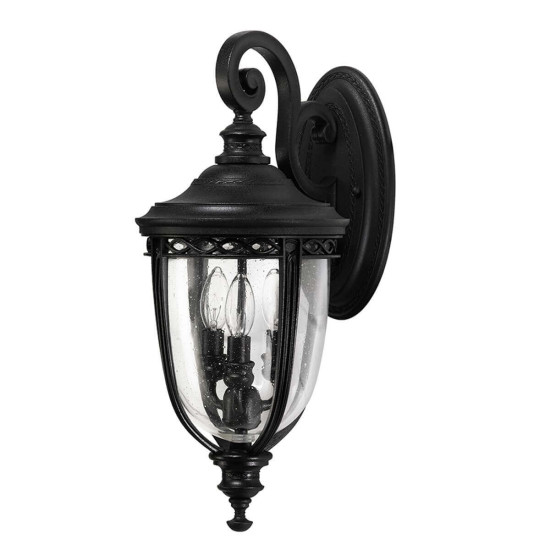 Elstead English Bridle Außen-Wandleuchte E14 3-fach 50cm Schwarz IP44