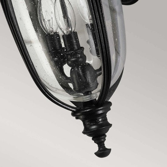Elstead English Bridle Außen-Wandleuchte E14 3-fach 50cm Schwarz IP44