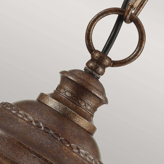 Elstead English Bridle Außen-Hängeleuchte E14 3-fach 62cm Britische Bronze