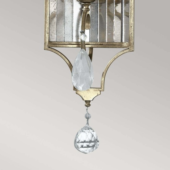 Elstead Gianna Wandleuchte E14 Vergoldetes Silber