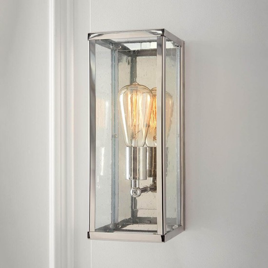 Elstead Harrow Wandleuchte E27 Poliertes Nickel