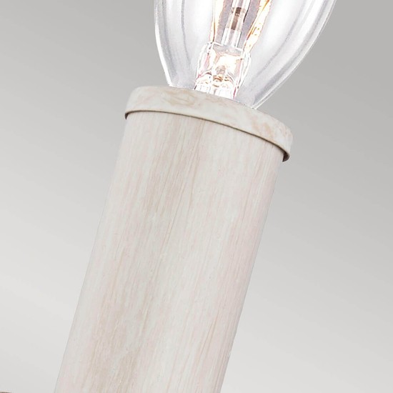Elstead Hartsville Wandleuchte E14 Chalk Washed, Beachwood