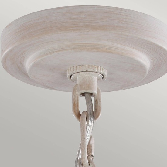 Elstead Hartsville Kronleuchter E14 3-fach Chalk Washed, Beachwood