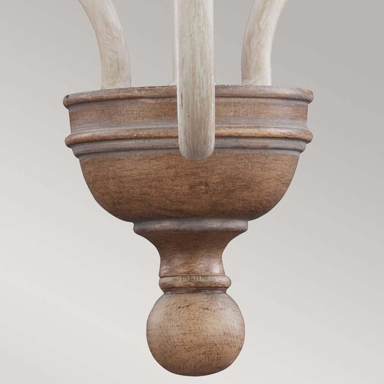 Elstead Hartsville Kronleuchter E14 3-fach Chalk Washed, Beachwood