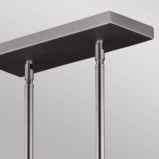 Elstead Hobson Kronleuchter E27 3-fach Satiniertes Nickel