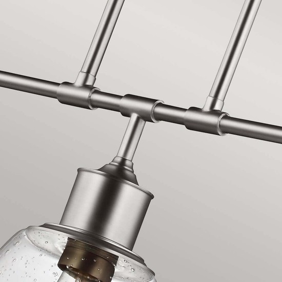 Elstead Hobson Kronleuchter E27 3-fach Satiniertes Nickel