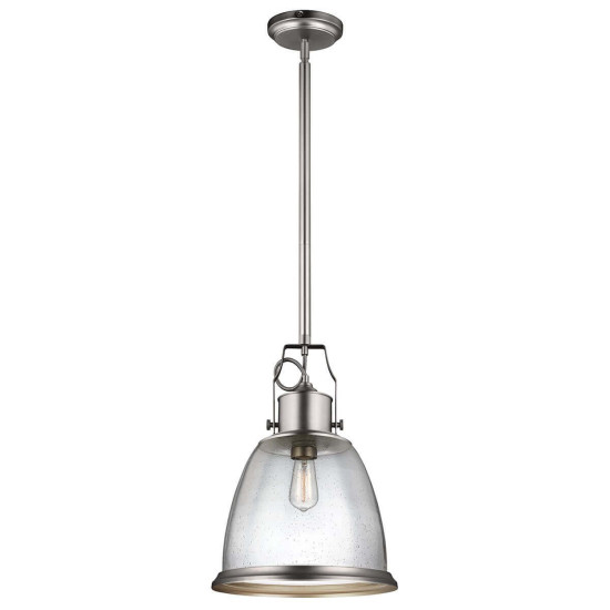 Elstead Hobson Hängeleuchte E27 52cm Satiniertes Nickel