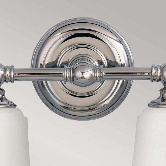 Elstead Huguenot Lake LED Wandleuchte G9 2-fach Poliertes Chrom IP44