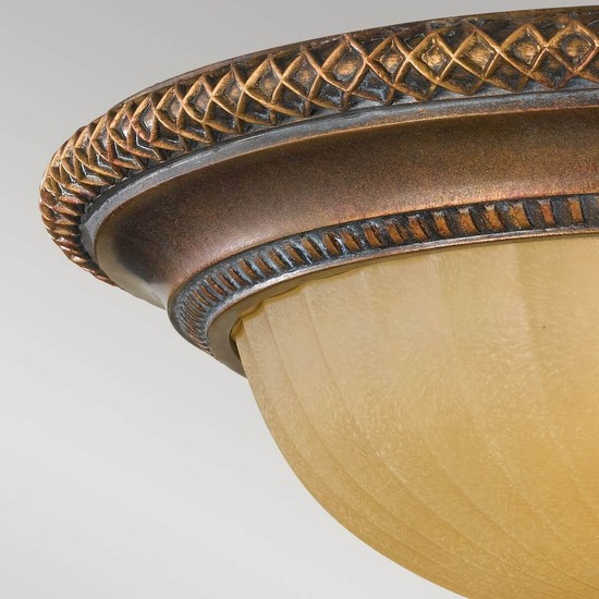 Elstead Kelham Hall Deckenleuchte E27 2-fach 18cm Florenz Gold, Britische Bronze
