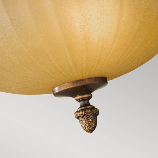 Elstead Kelham Hall Deckenleuchte E27 2-fach 18cm Florenz Gold, Britische Bronze