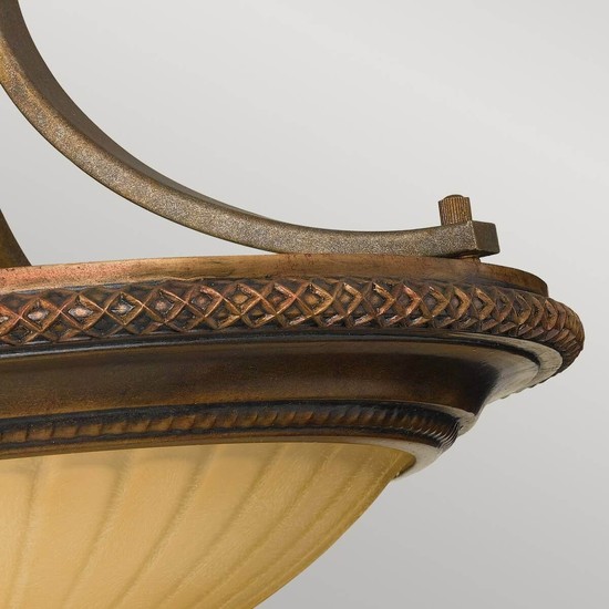 Elstead Kelham Hall Deckenleuchte E27 2-fach 29cm Florenz Gold, Britische Bronze