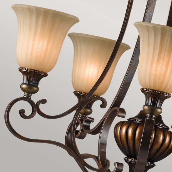 Elstead Kelham Hall Kronleuchter E27 5-fach Florenz Gold, Britische Bronze