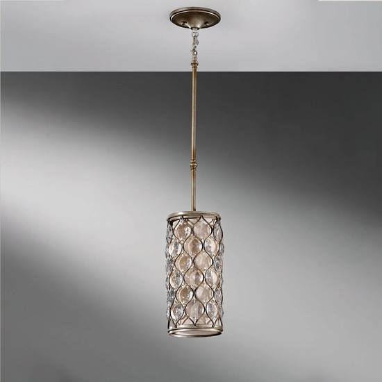 Elstead Lucia Hängeleuchte E27 35cm Brüniertes Silber