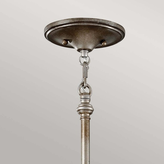 Elstead Lucia Kronleuchter E27 6-fach Brüniertes Silber