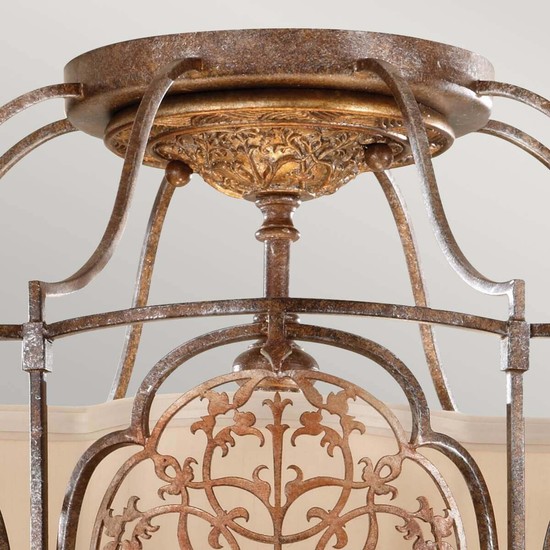 Elstead Marcella Deckenleuchte E27 3-fach Britische Bronze, oxidierte Bronze