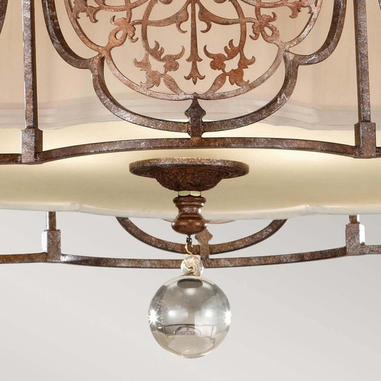 Elstead Marcella Deckenleuchte E27 3-fach Britische Bronze, oxidierte Bronze