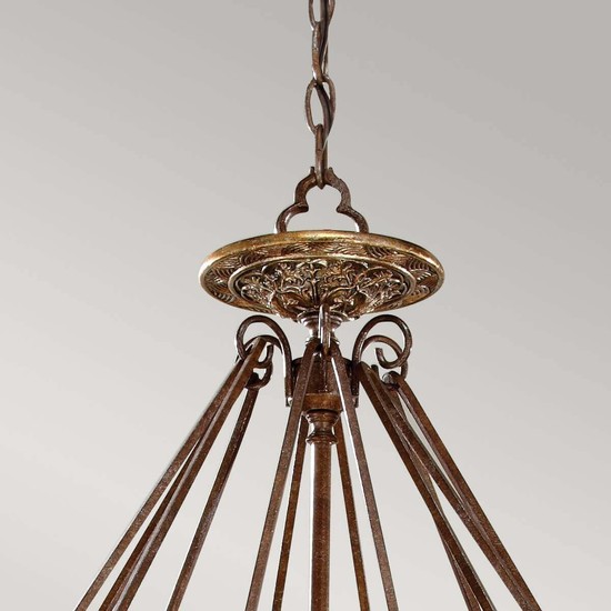 Elstead Marcella Kronleuchter E27 4-fach Britische Bronze, oxidierte Bronze