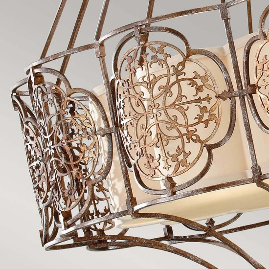 Elstead Marcella Kronleuchter E27 4-fach Britische Bronze, oxidierte Bronze