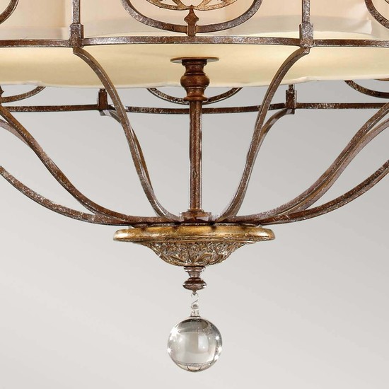 Elstead Marcella Kronleuchter E27 4-fach Britische Bronze, oxidierte Bronze