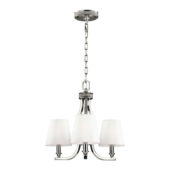 Elstead Pave Kronleuchter E14 3-fach Poliertes Nickel