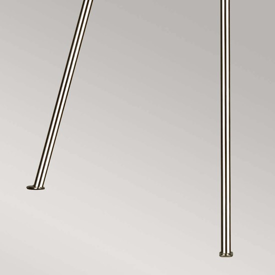 Elstead Penny Stehleuchte E27 Poliertes Nickel Weiß
