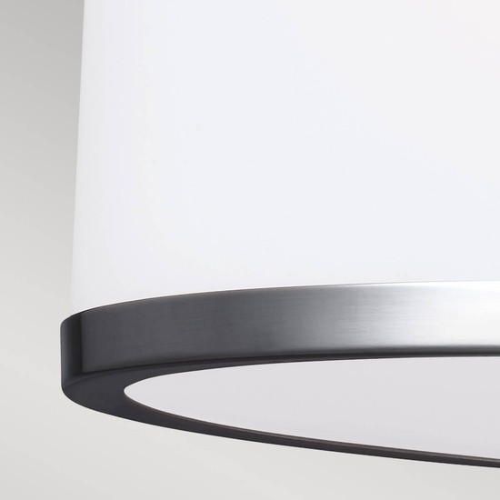 Elstead Prospect Park Hängeleuchte E27 2-fach Satin Nickel, Chrom