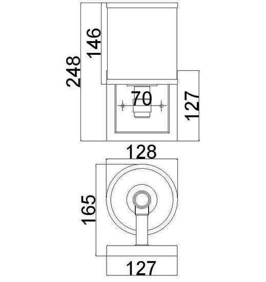 Elstead Prospect Park Wandleuchte E27 Satin Nickel, Chrom