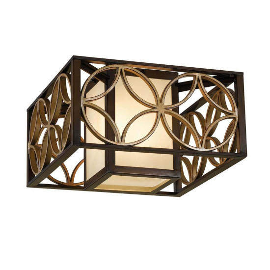Elstead Remy Deckenleuchte E27 2-fach Heritage Bronze, parisserie Gold
