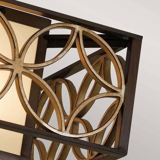 Elstead Remy Deckenleuchte E27 2-fach Heritage Bronze, parisserie Gold