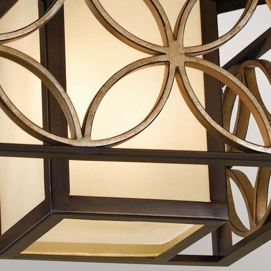 Elstead Remy Deckenleuchte E27 2-fach Heritage Bronze, parisserie Gold