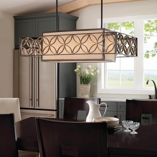 Elstead Remy Kronleuchter E27 4-fach Heritage Bronze, parisserie Gold