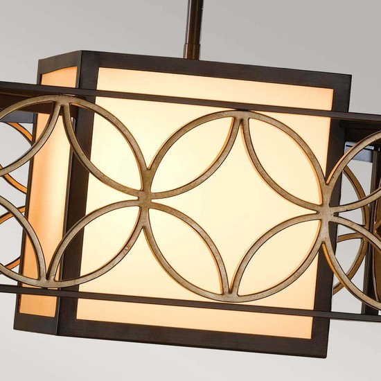Elstead Remy Kronleuchter E27 Heritage Bronze, parisserie Gold