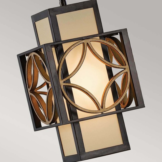 Elstead Remy Hängeleuchte E27 Heritage Bronze, parisserie Gold