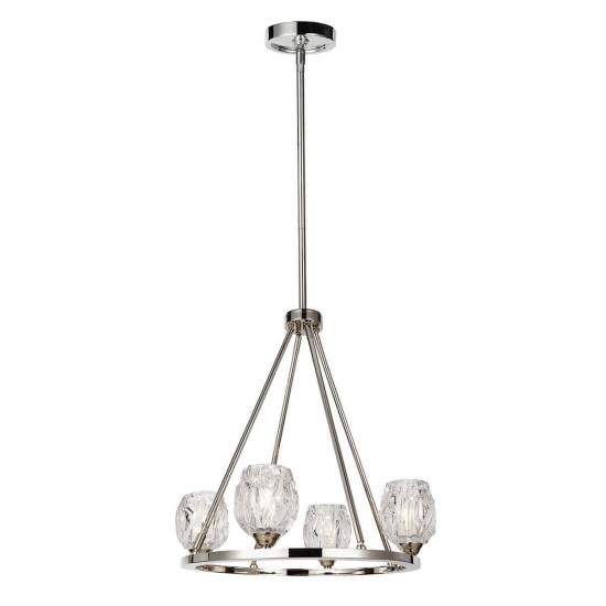 Elstead Rubin LED Kronleuchter G9 4-fach Poliertes Nickel