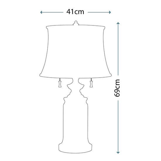 Elstead Stateroom Tischleuchte E27 2-fach Antikes Nickel