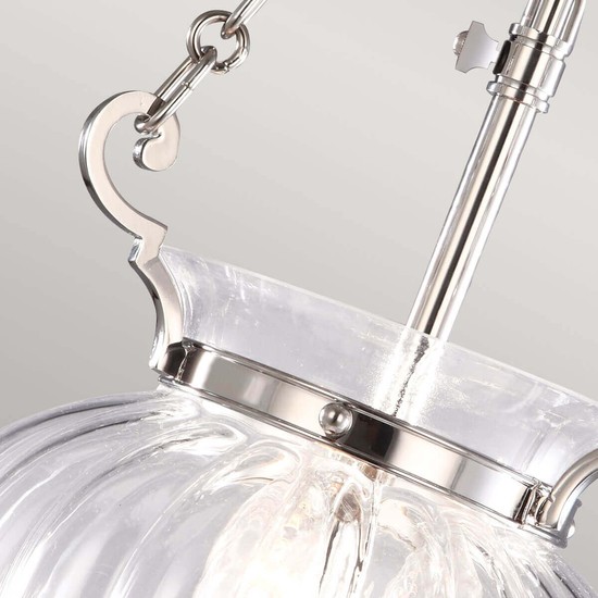 Elstead Finsbury Park Hängeleuchte E14 3-fach Small Poliertes Nickel