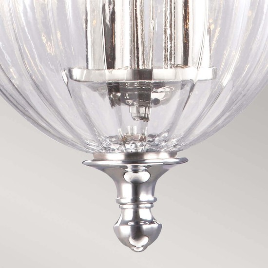 Elstead Finsbury Park Hängeleuchte E14 3-fach Small Poliertes Nickel