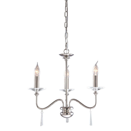 Elstead Finsbury Park Kronleuchter E14 3-fach Poliertes Nickel