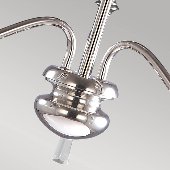 Elstead Finsbury Park Kronleuchter E14 3-fach Poliertes Nickel