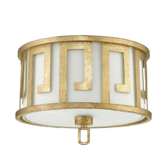 Elstead Lemuria Deckenleuchte E27 2-fach Gebeiztes Gold Elfenbein
