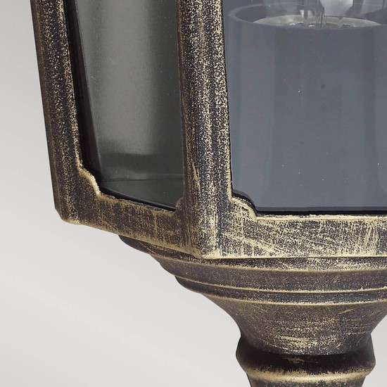 Elstead Cricklade Außen-Wandleuchte E27 Schwarz, Gold IP44