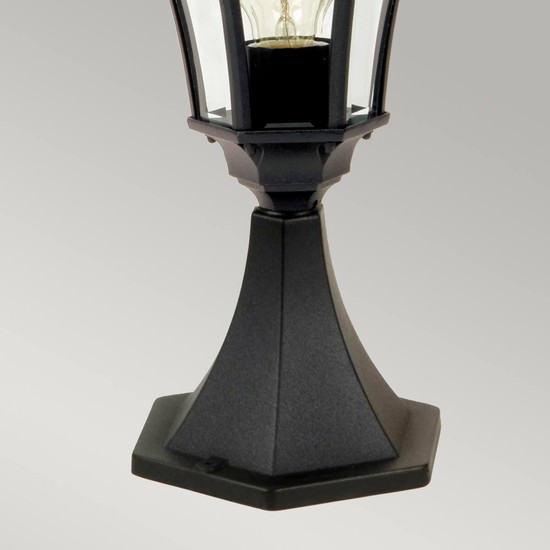 Elstead Ledbury Außen-Stehleuchte E27 48cm Schwarz IP44