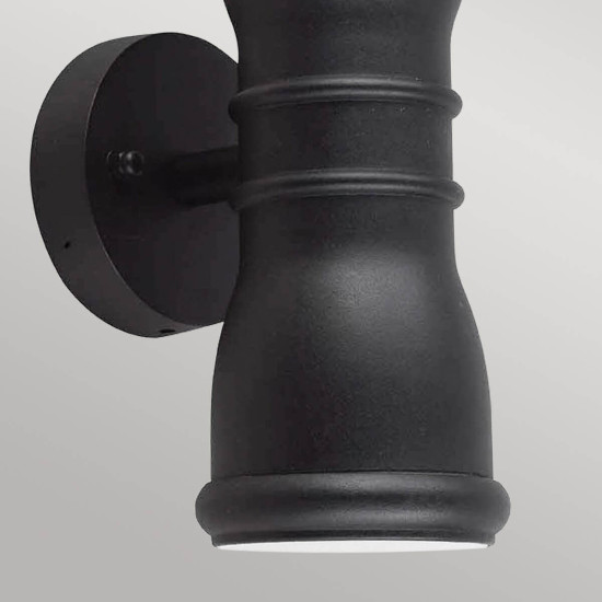 Elstead Malvern LED Außen-Wandleuchte GU10 2-fach Schwarz IP44