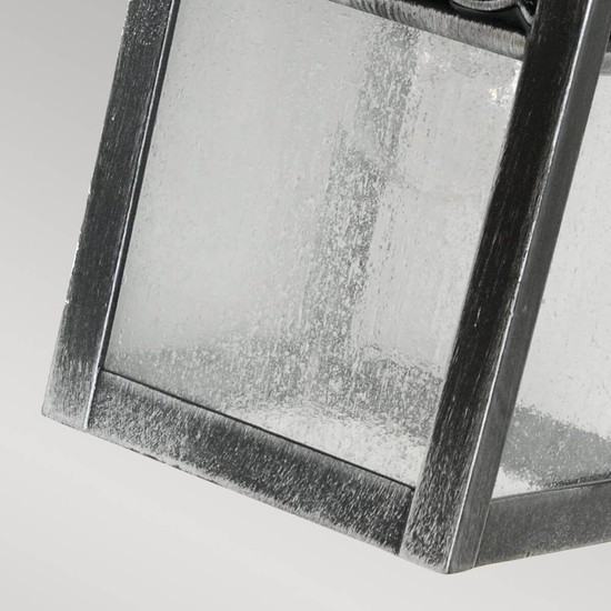 Elstead Winchcombe Außen-Wandleuchte E27 Schwarz-Silber IP44