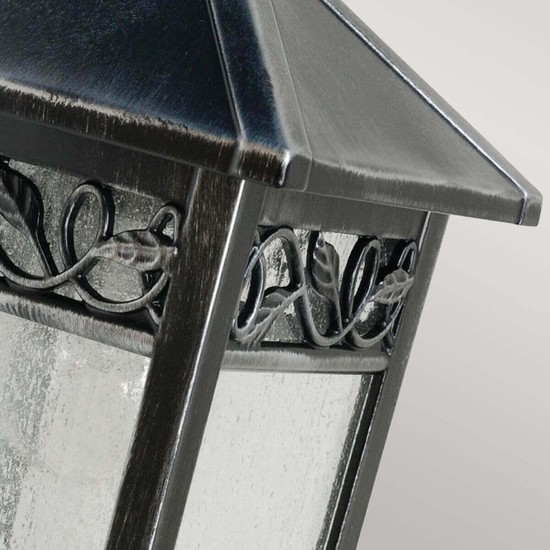 Elstead Winchcombe Außen-Wandleuchte E27 Schwarz-Silber IP44